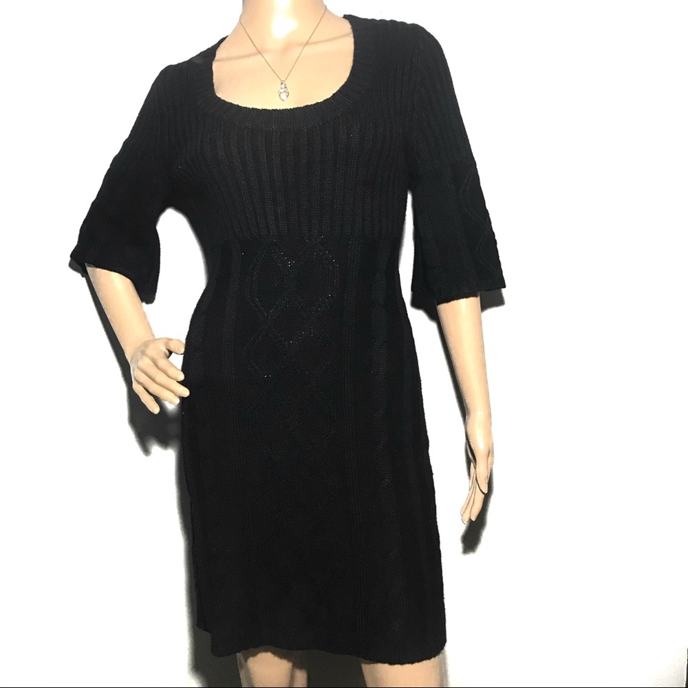 Pink Republic Black Sweater Dress Size Large